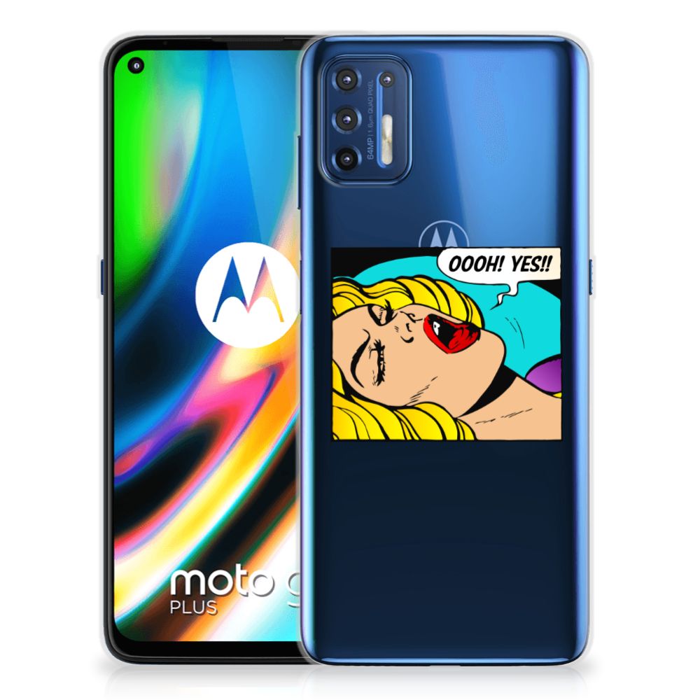 Motorola Moto G9 Plus Silicone Back Cover Popart Oh Yes