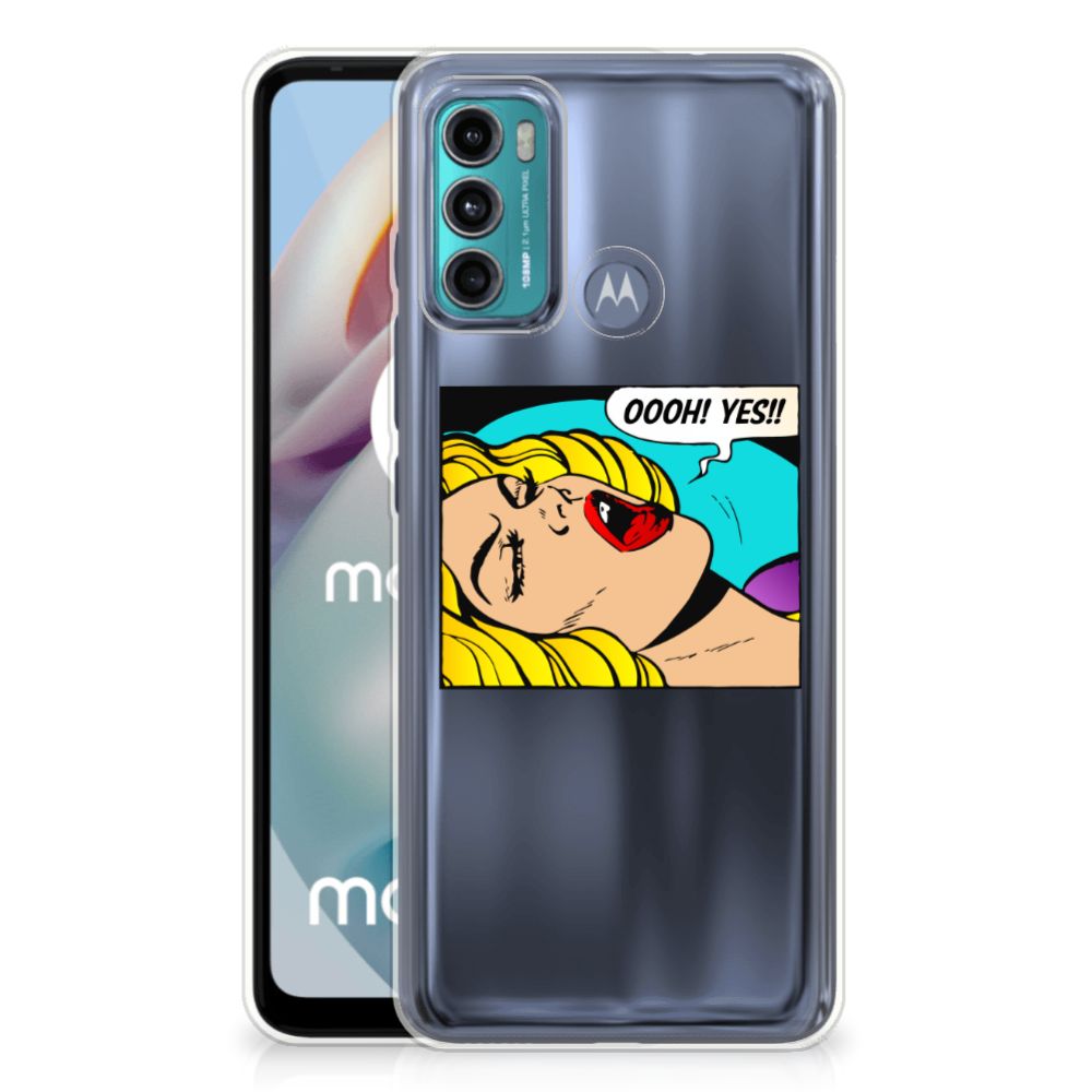Motorola Moto G60 Silicone Back Cover Popart Oh Yes