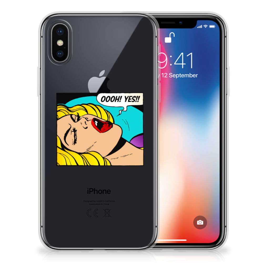 Apple iPhone X | Xs Silicone Back Cover Popart Oh Yes