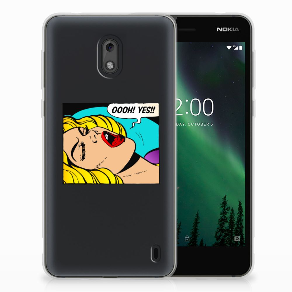 Nokia 2 Silicone Back Cover Popart Oh Yes