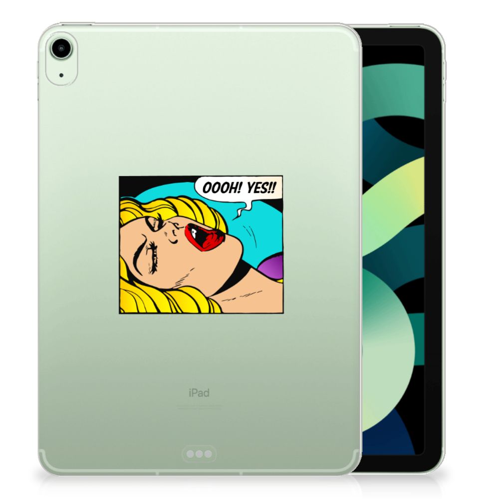 iPad Air (2020/2022) 10.9 inch Leuke Siliconen Hoes Popart Oh Yes