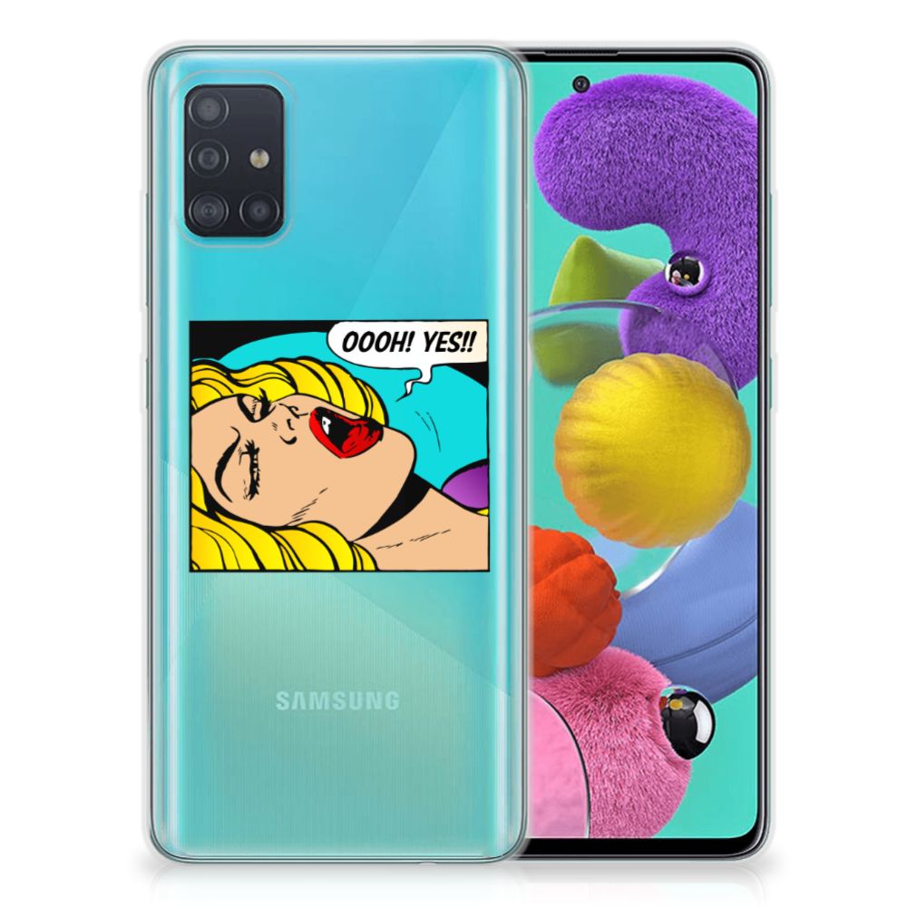 Samsung Galaxy A51 Silicone Back Cover Popart Oh Yes