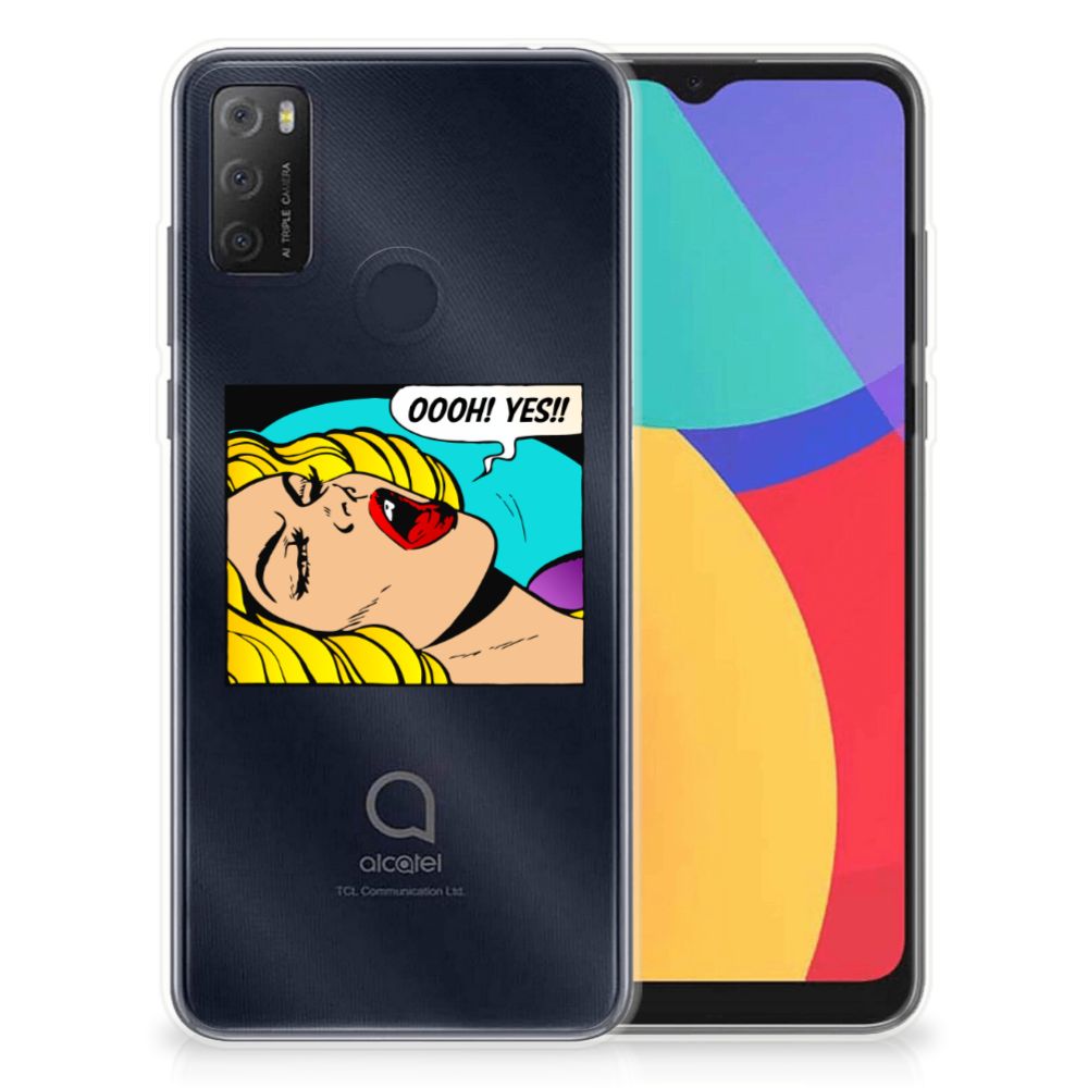 Alcatel 1S (2021) Silicone Back Cover Popart Oh Yes