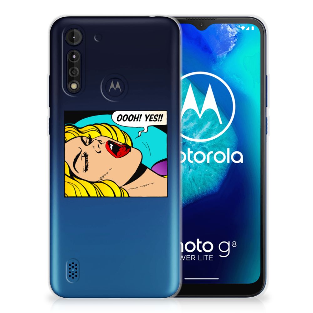 Motorola Moto G8 Power Lite Silicone Back Cover Popart Oh Yes