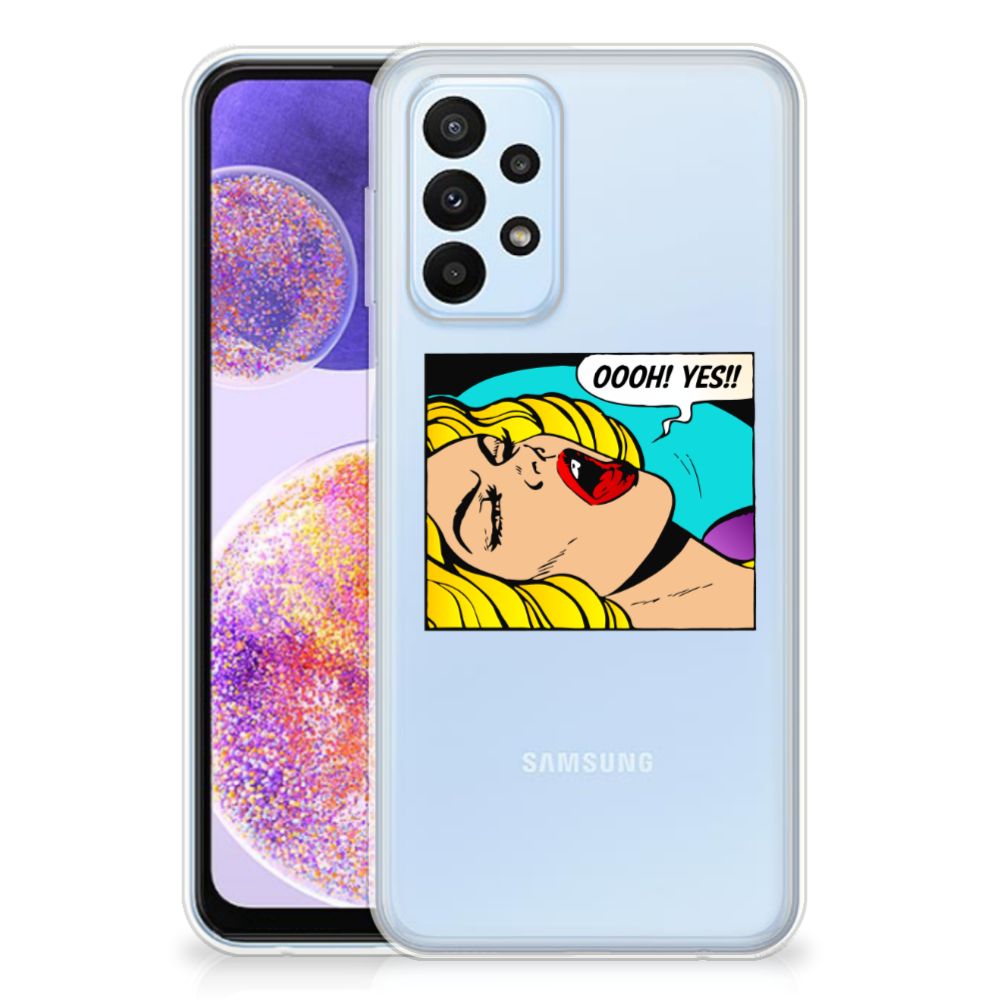 Samsung Galaxy A23 Silicone Back Cover Popart Oh Yes