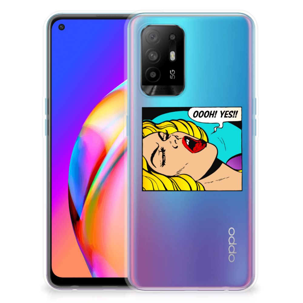 OPPO A94 5G | Reno5 Z Silicone Back Cover Popart Oh Yes