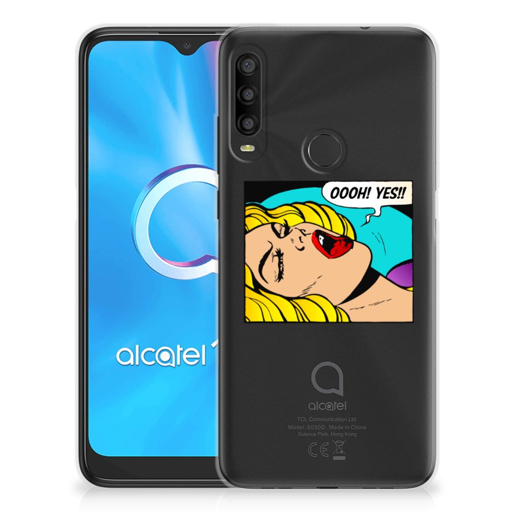 Alcatel 1SE (2020) Silicone Back Cover Popart Oh Yes