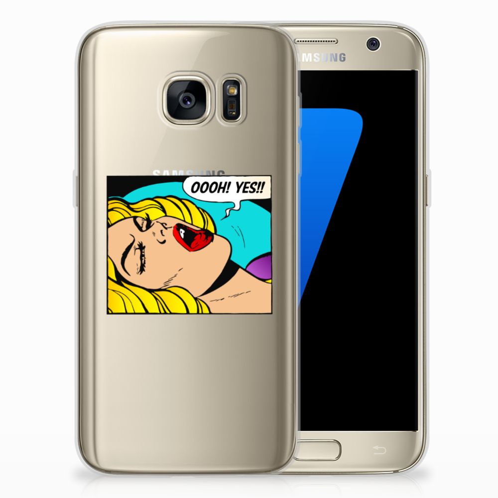 Samsung Galaxy S7 Silicone Back Cover Popart Oh Yes