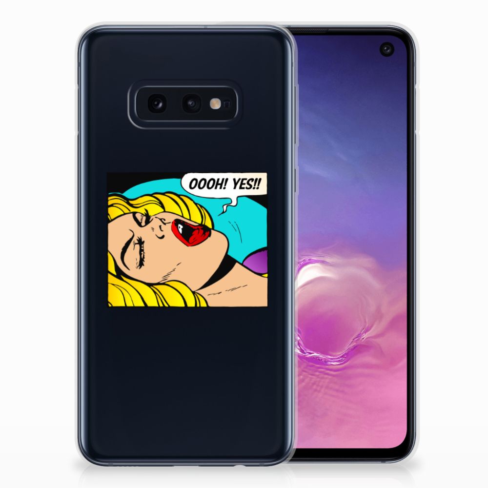 Samsung Galaxy S10e Silicone Back Cover Popart Oh Yes