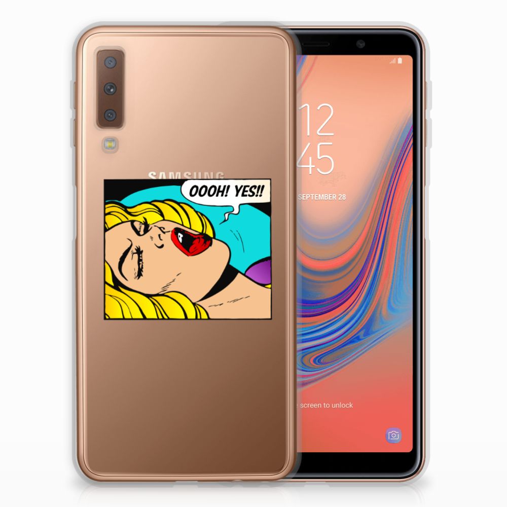 Samsung Galaxy A7 (2018) Silicone Back Cover Popart Oh Yes