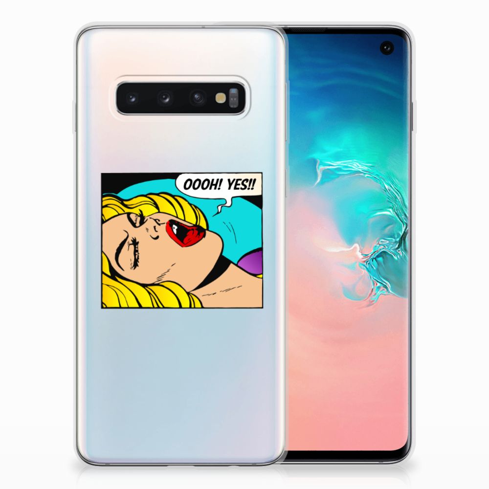 Samsung Galaxy S10 Silicone Back Cover Popart Oh Yes