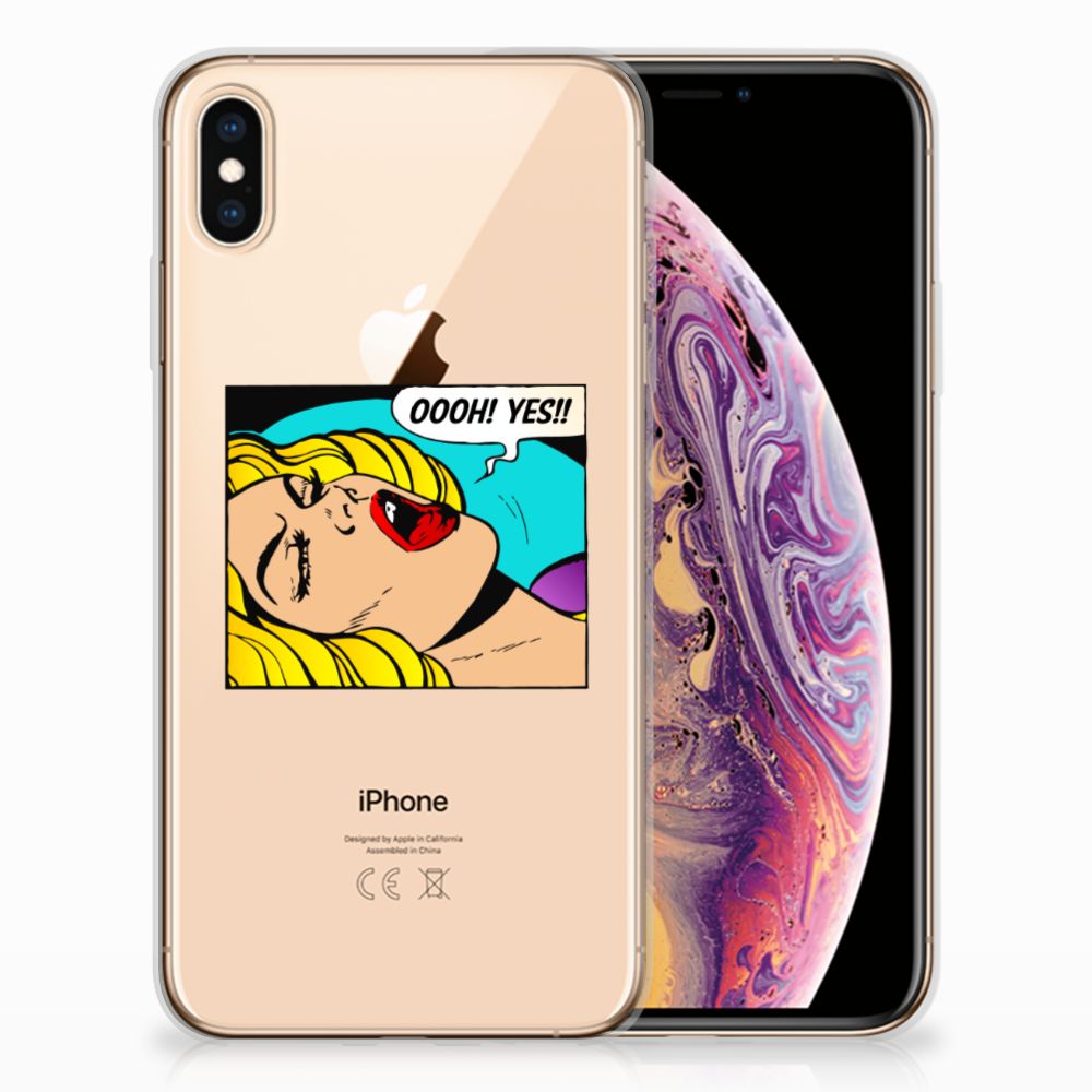 Apple iPhone Xs Max Silicone Back Cover Popart Oh Yes