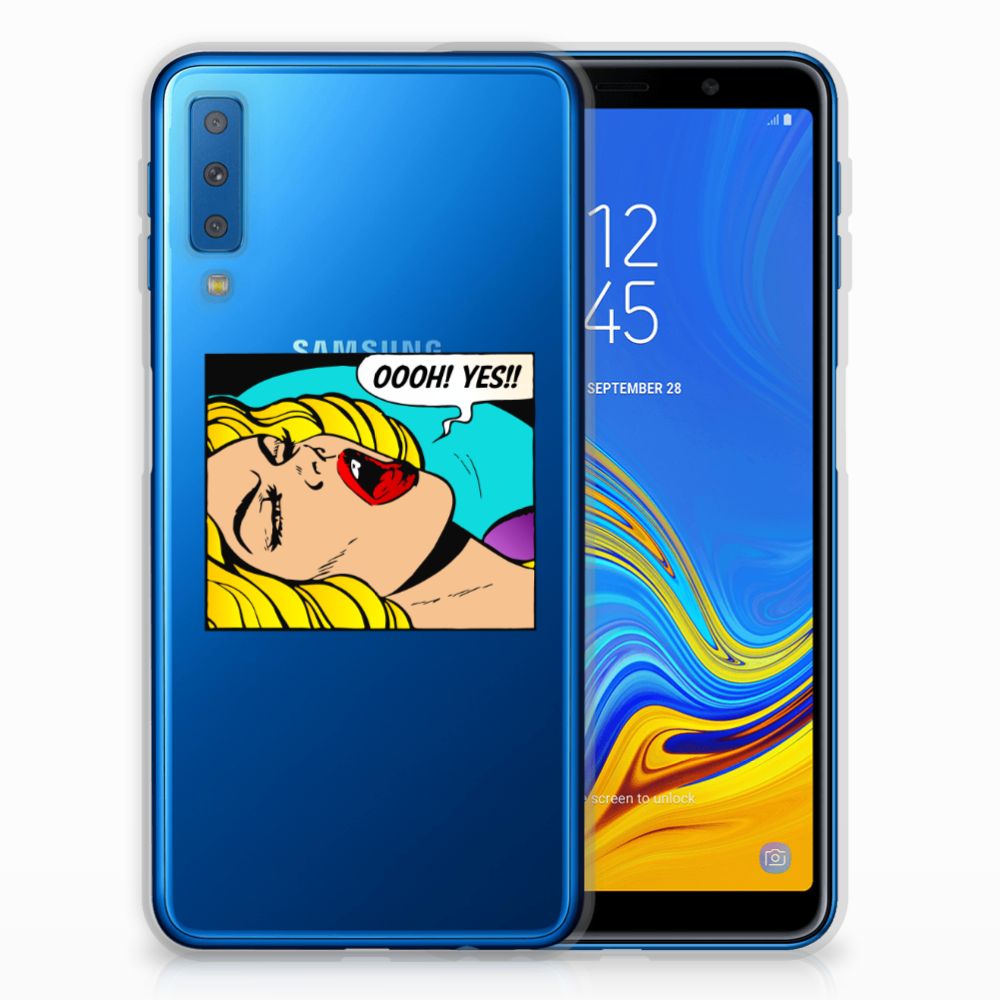 Samsung Galaxy A7 (2018) Silicone Back Cover Popart Oh Yes