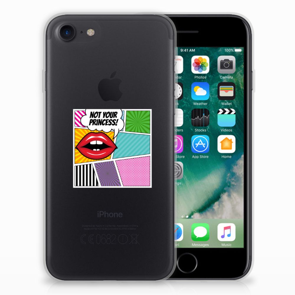 Apple iPhone 7 | 8 Uniek TPU Hoesje Popart Princess