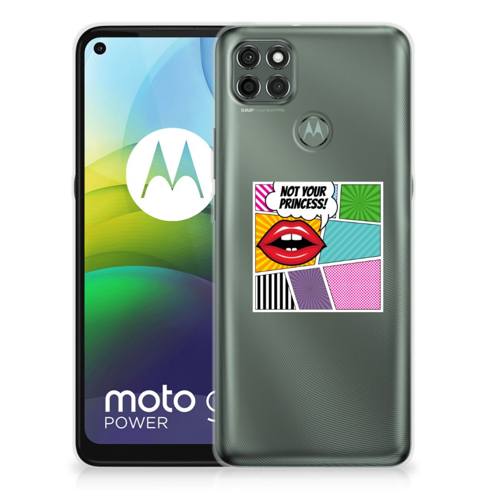 Motorola Moto G9 Power Silicone Back Cover Popart Princess