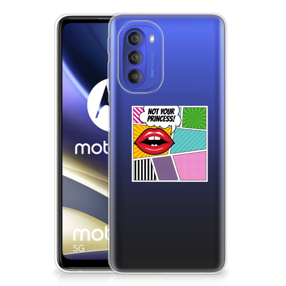 Motorola Moto G51 5G Silicone Back Cover Popart Princess