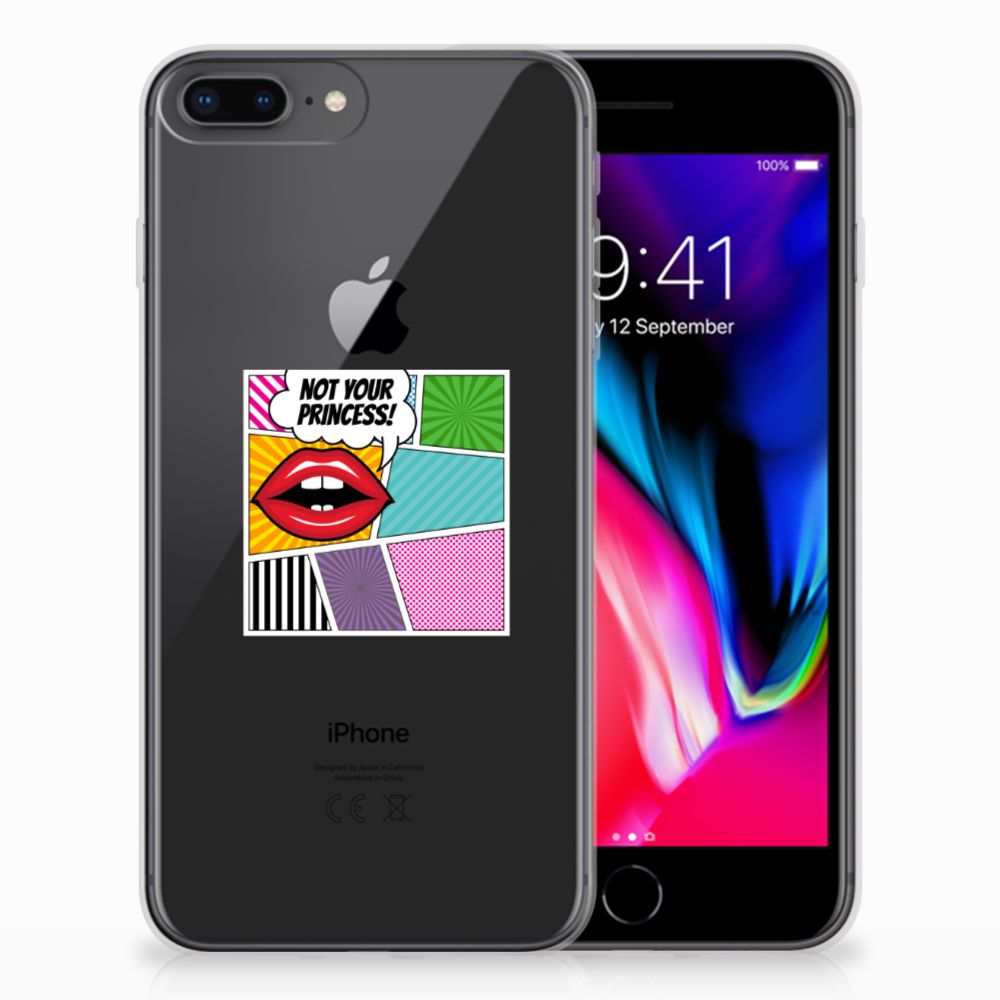 Apple iPhone 7 Plus | 8 Plus Silicone Back Cover Popart Princess