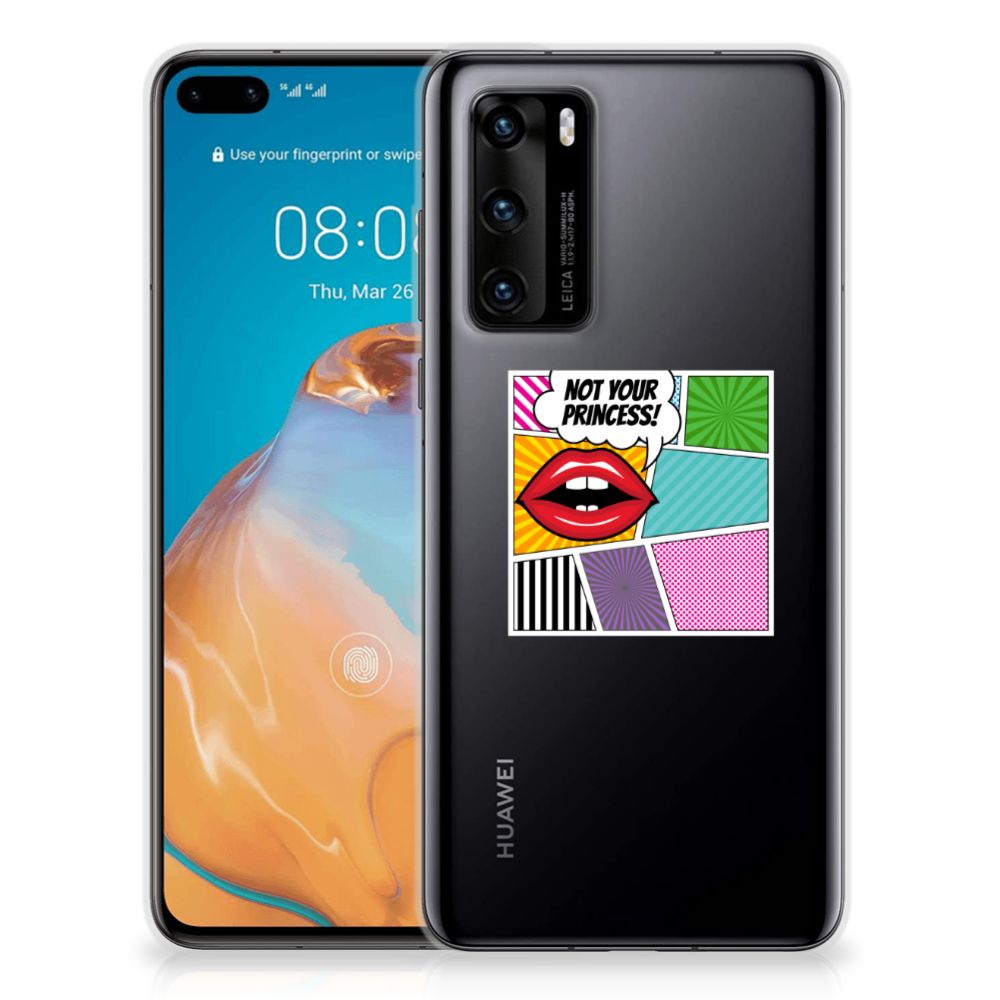 Huawei P40 Silicone Back Cover Popart Princess