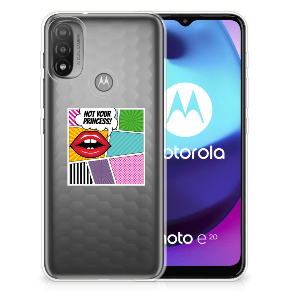 Motorola Moto E20 | E40 Silicone Back Cover Popart Princess