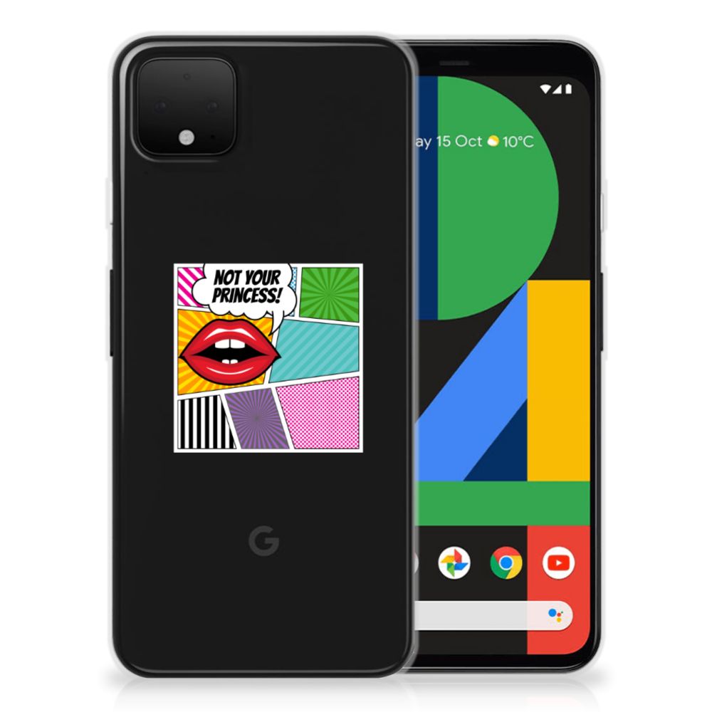 Google Pixel 4 XL Silicone Back Cover Popart Princess