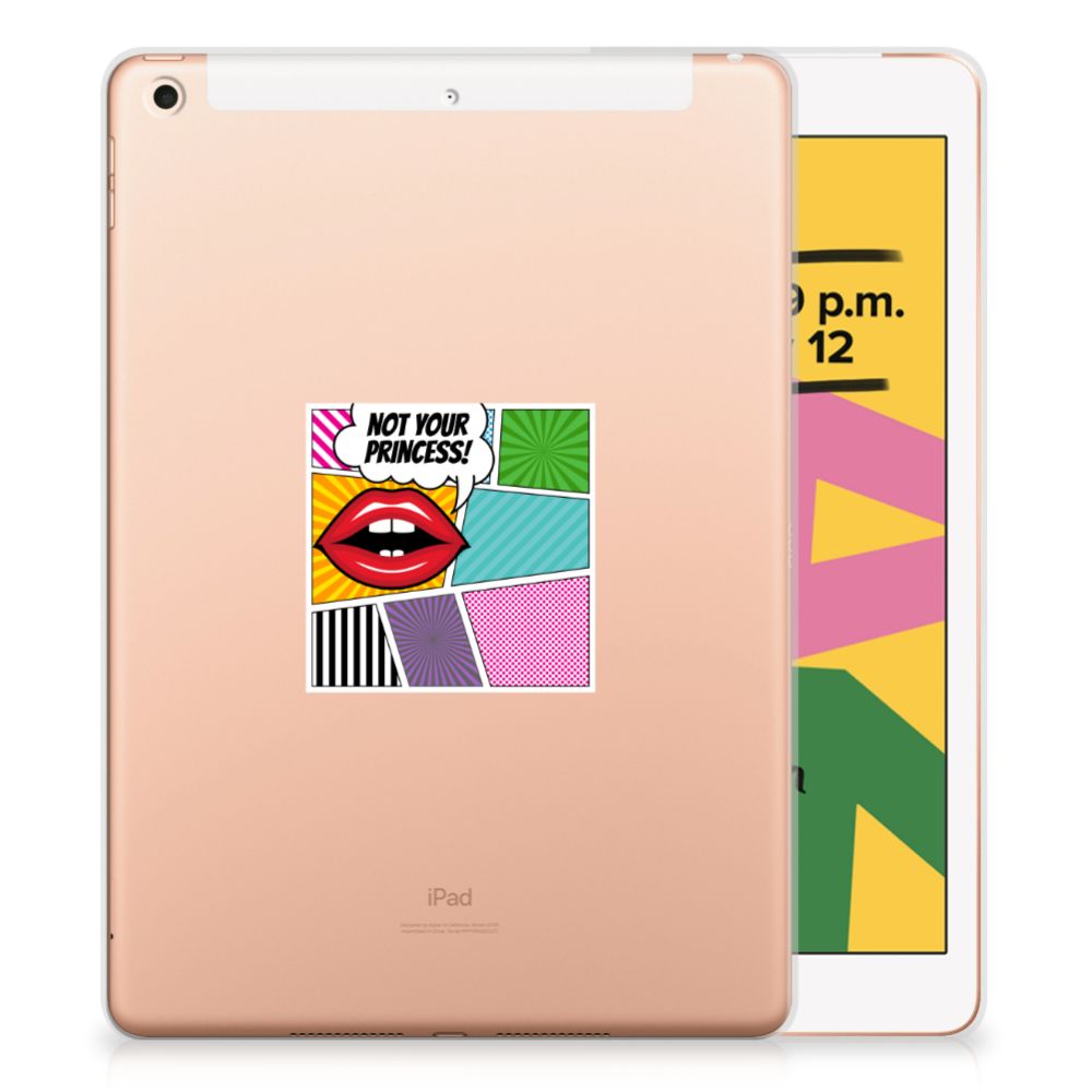 Apple iPad 10.2 (2019) Leuke Siliconen Hoes Popart Princess