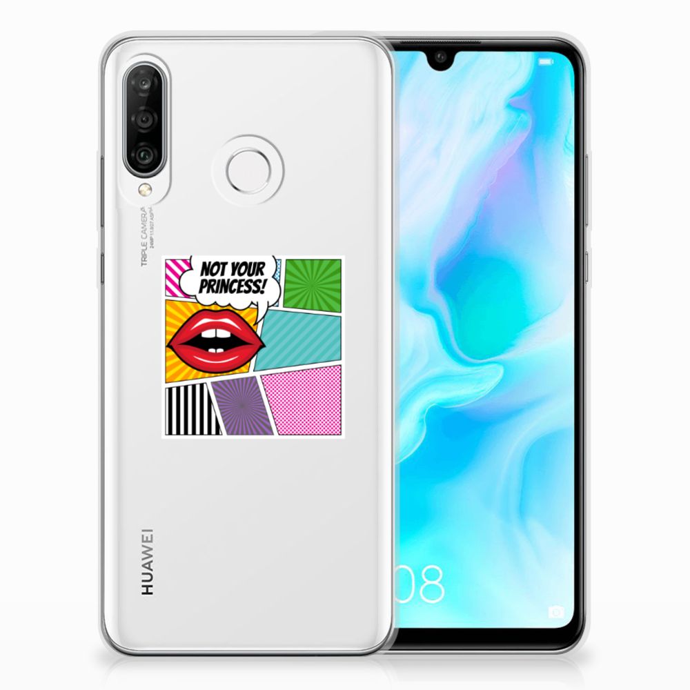 Huawei P30 Lite Silicone Back Cover Popart Princess