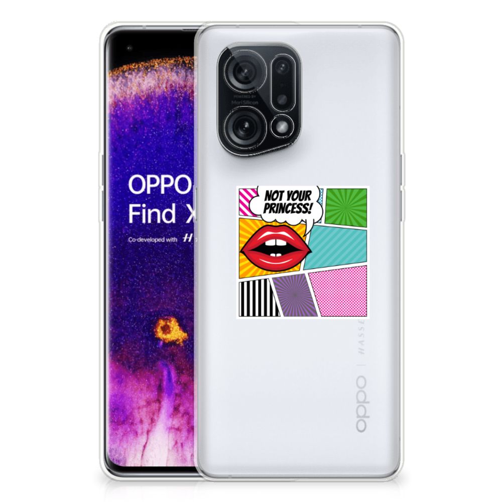 OPPO Find X5 Silicone Back Cover Popart Princess