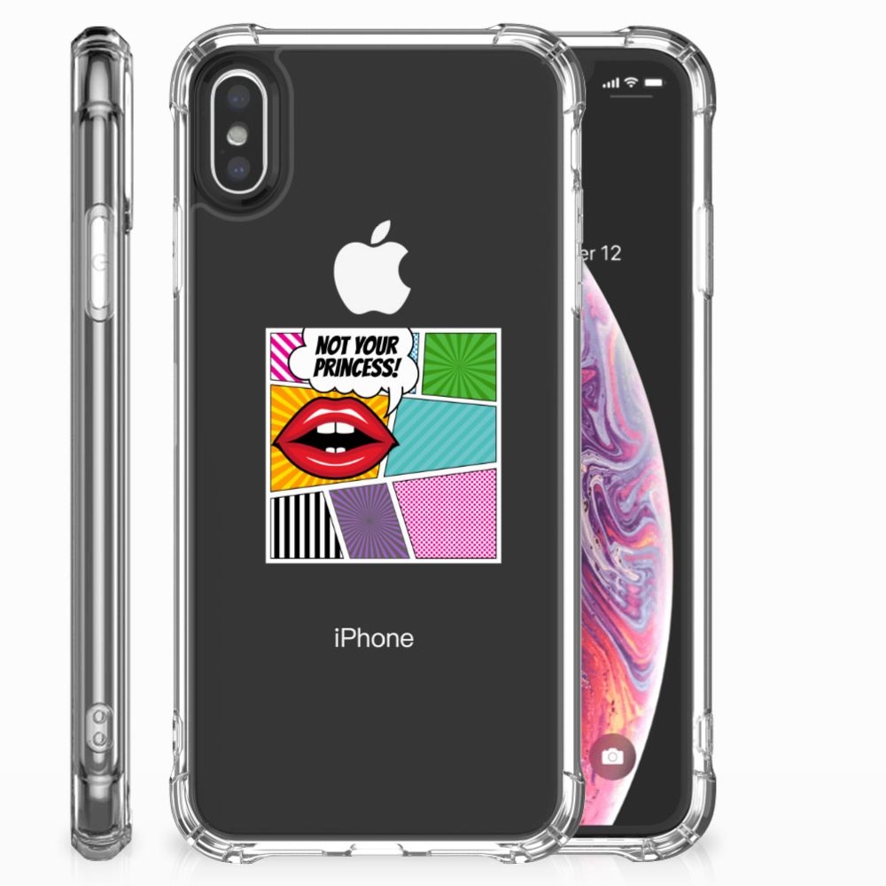 Apple iPhone Xs Max Anti Shock Bumper Case Popart Princess