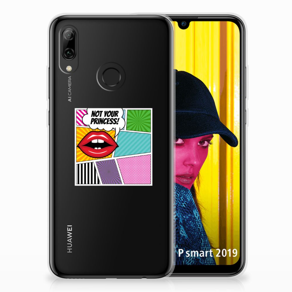 Huawei P Smart 2019 Silicone Back Cover Popart Princess