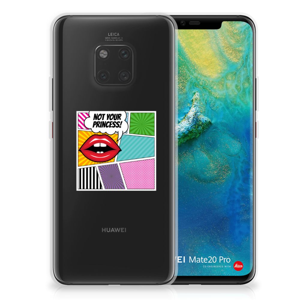 Huawei Mate 20 Pro Silicone Back Cover Popart Princess