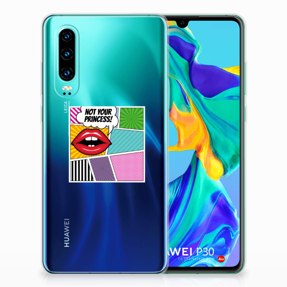 Huawei P30 Silicone Back Cover Popart Princess