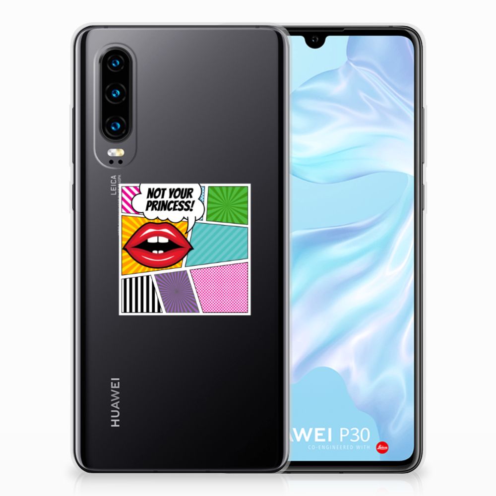 Huawei P30 Silicone Back Cover Popart Princess