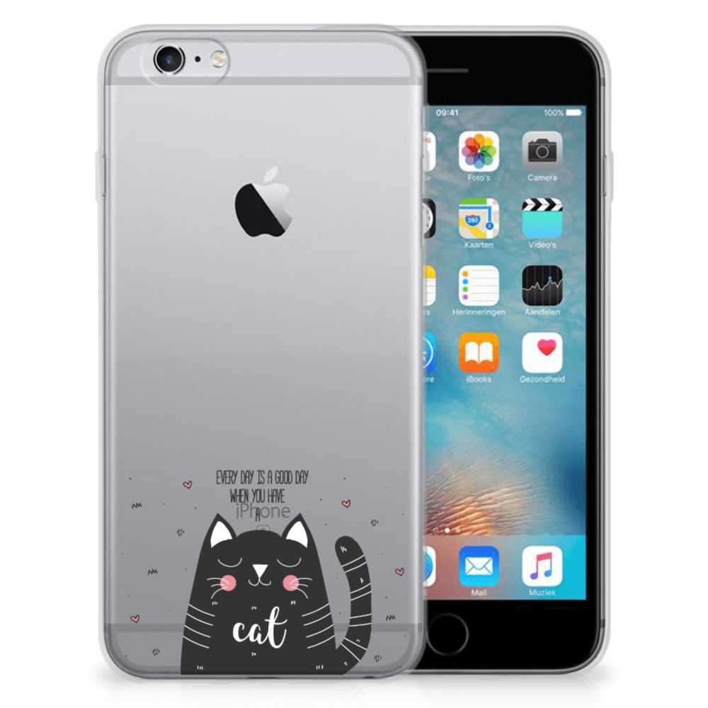 Apple iPhone 6 | 6s Telefoonhoesje met Naam Cat Good Day