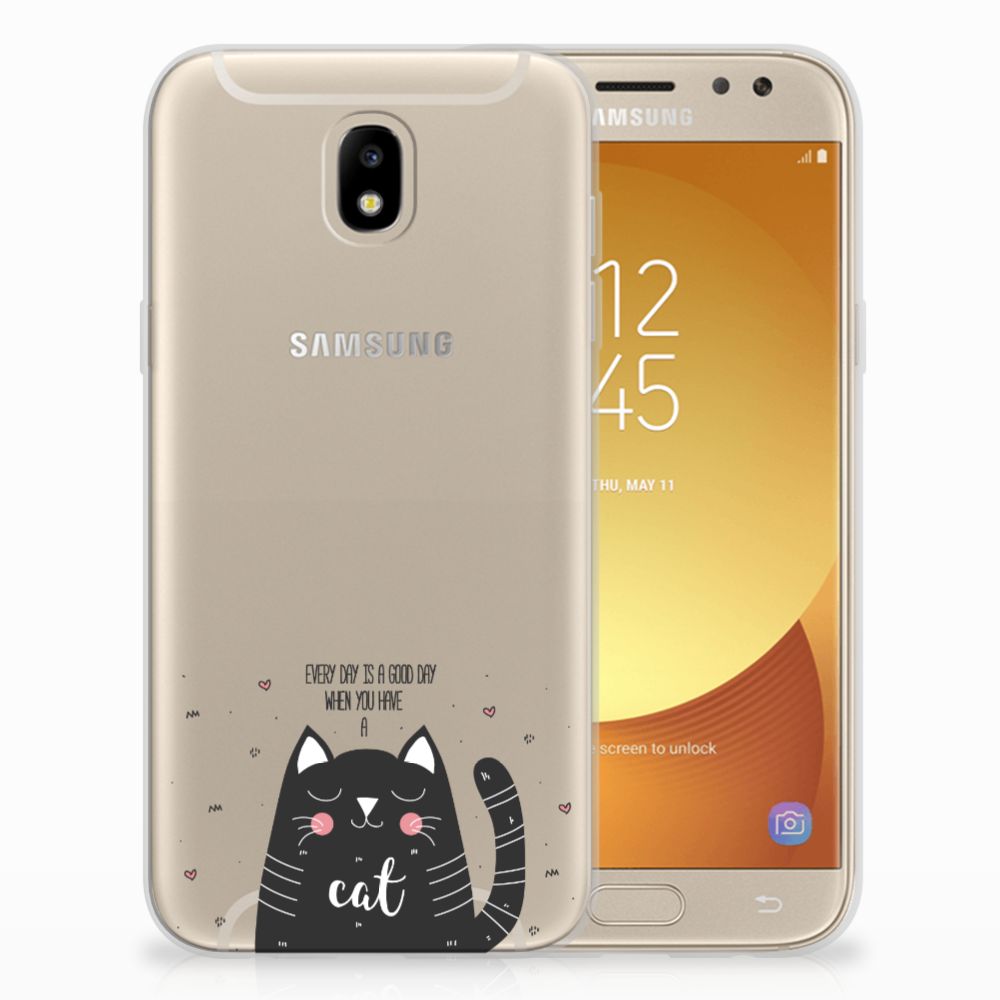 Samsung Galaxy J5 2017 Telefoonhoesje met Naam Cat Good Day
