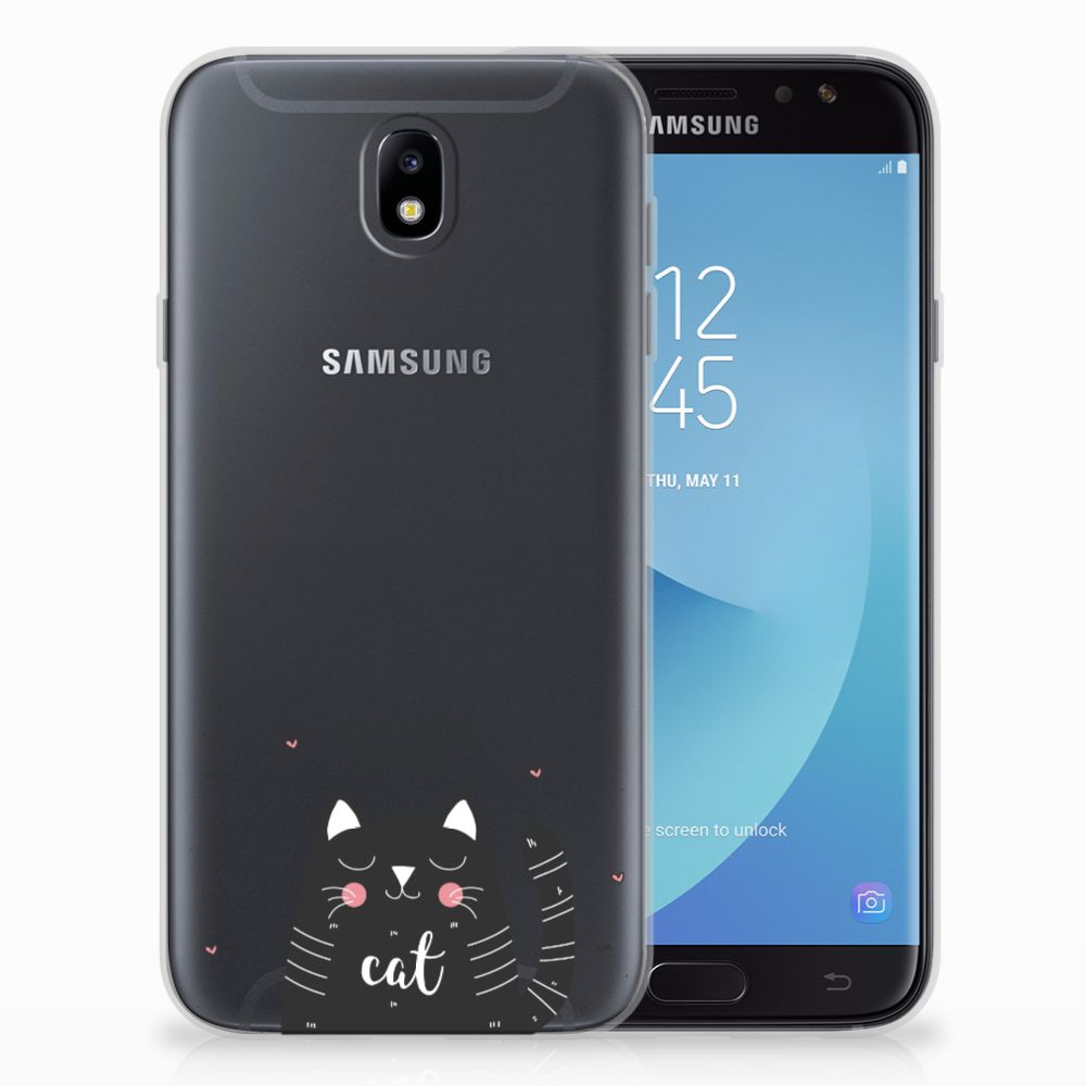 Samsung Galaxy J7 2017 | J7 Pro Telefoonhoesje met Naam Cat Good Day
