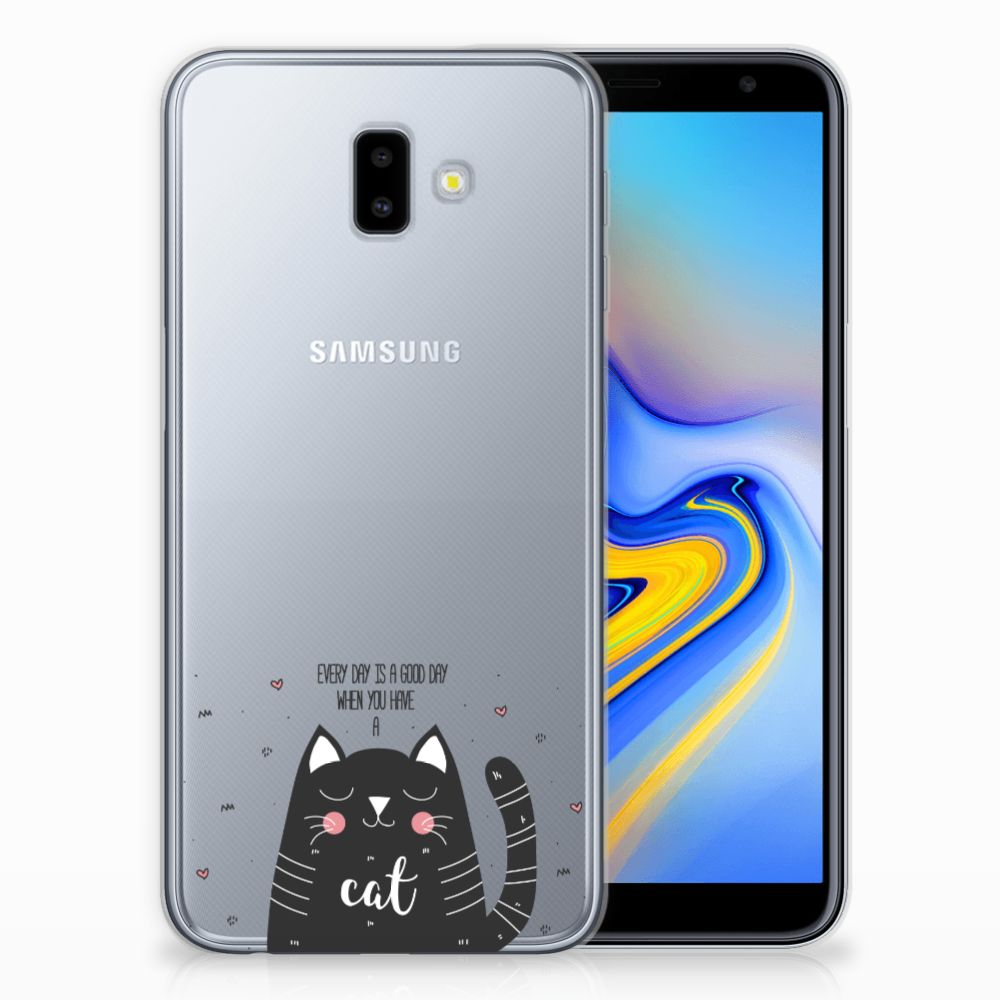 Samsung Galaxy J6 Plus (2018) Telefoonhoesje met Naam Cat Good Day