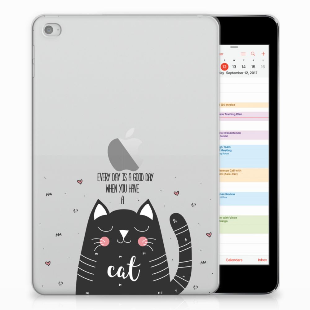 Apple iPad Mini 4 Tablethoesje Design Cat Good Day