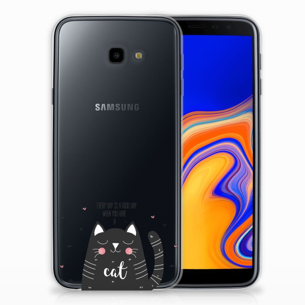 Samsung Galaxy J4 Plus (2018) Telefoonhoesje met Naam Cat Good Day