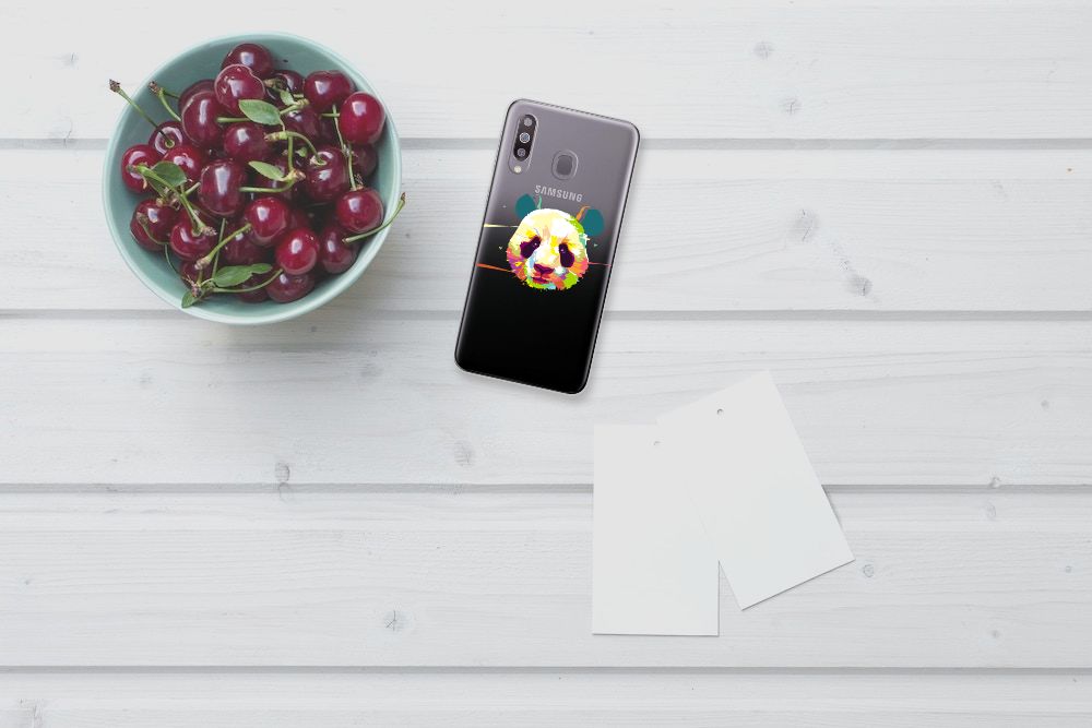 Samsung Galaxy M30 Telefoonhoesje met Naam Panda Color