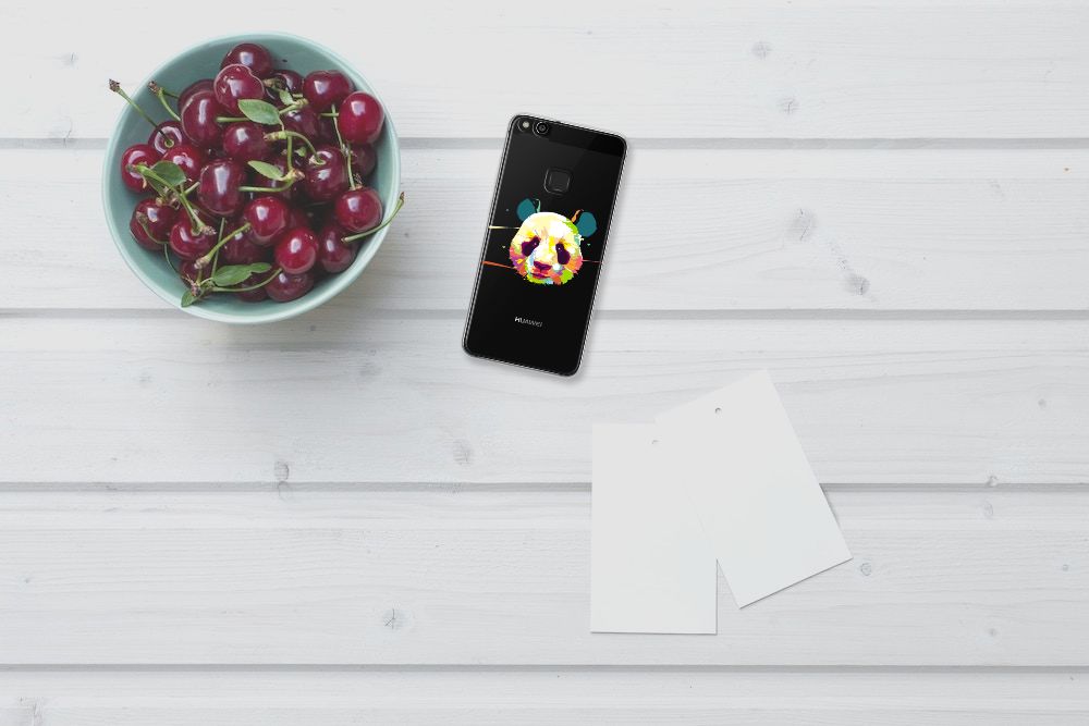 Huawei P10 Lite Telefoonhoesje met Naam Panda Color