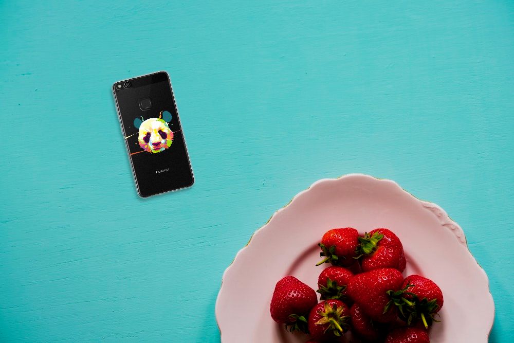 Huawei P10 Lite Telefoonhoesje met Naam Panda Color