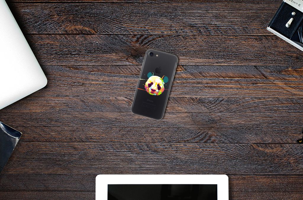 iPhone SE 2022 | SE 2020 | 8 | 7 Telefoonhoesje met Naam Panda Color