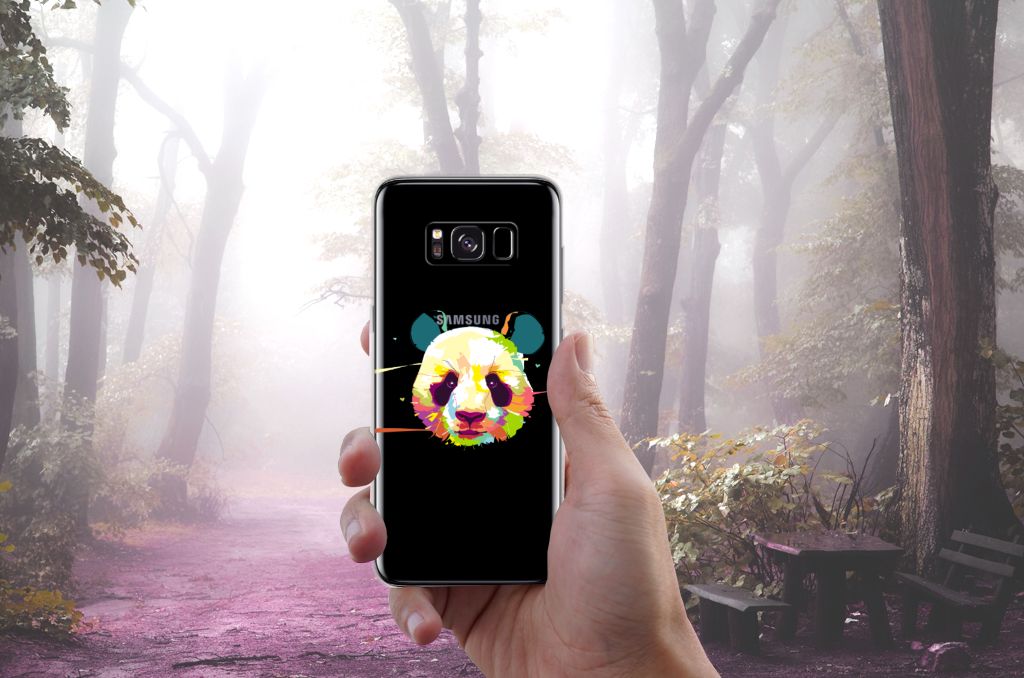 Samsung Galaxy S8 Telefoonhoesje met Naam Panda Color