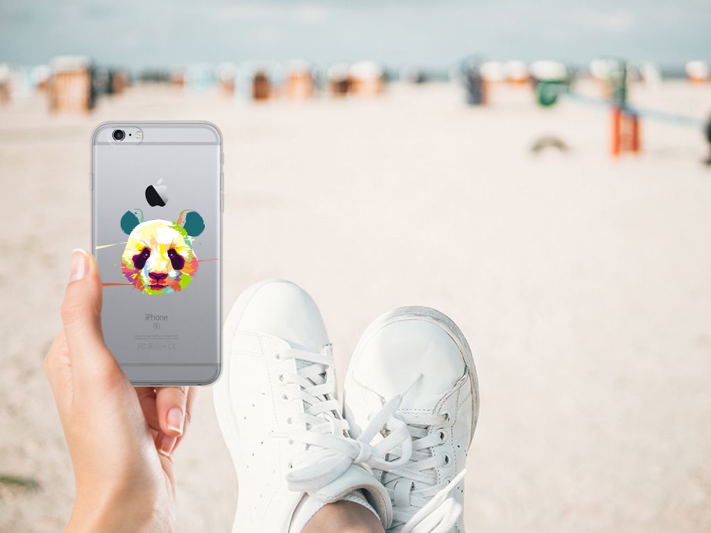 Apple iPhone 6 | 6s Telefoonhoesje met Naam Panda Color