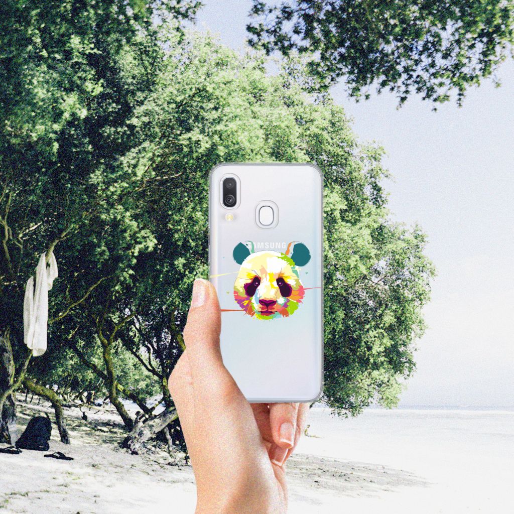 Samsung Galaxy A40 Telefoonhoesje met Naam Panda Color