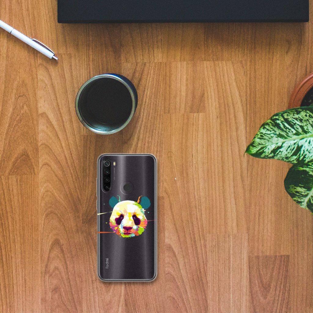 Xiaomi Redmi Note 8T Telefoonhoesje met Naam Panda Color