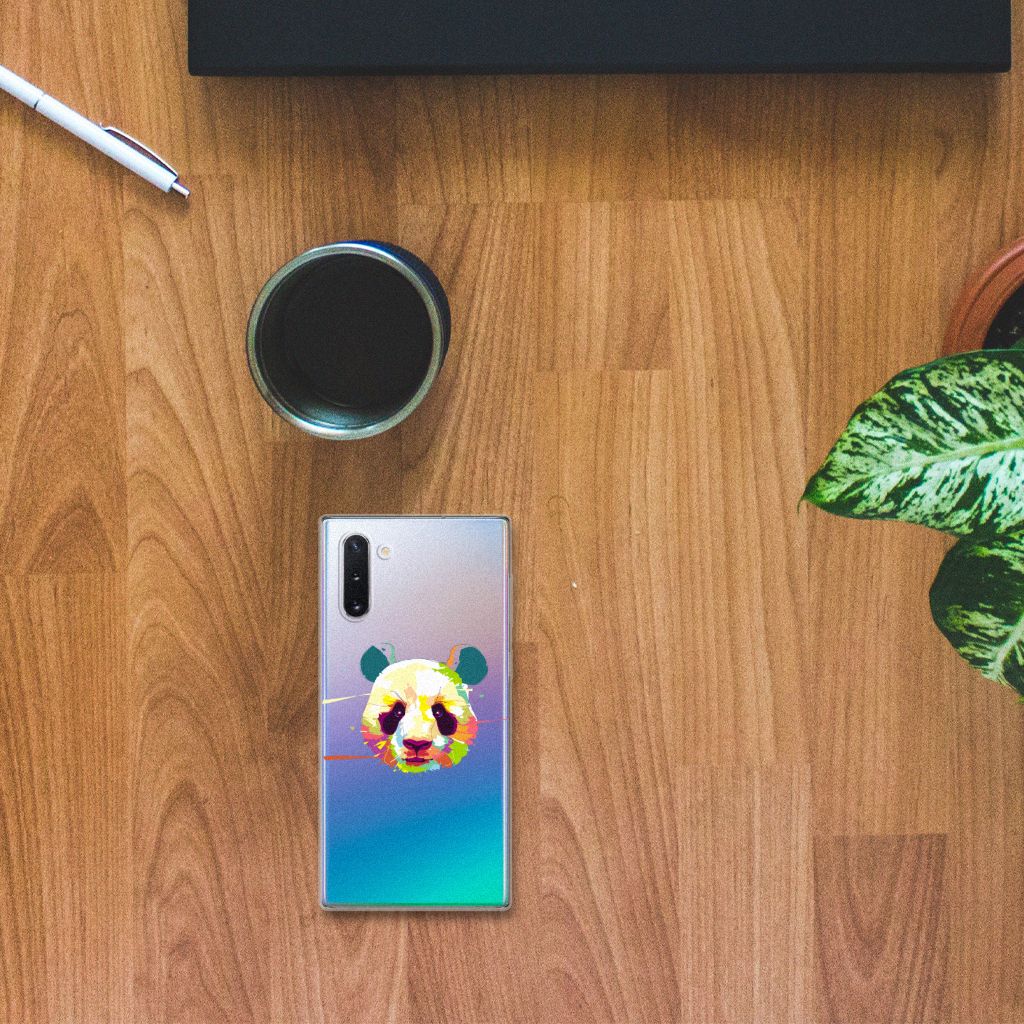 Samsung Galaxy Note 10 Telefoonhoesje met Naam Panda Color