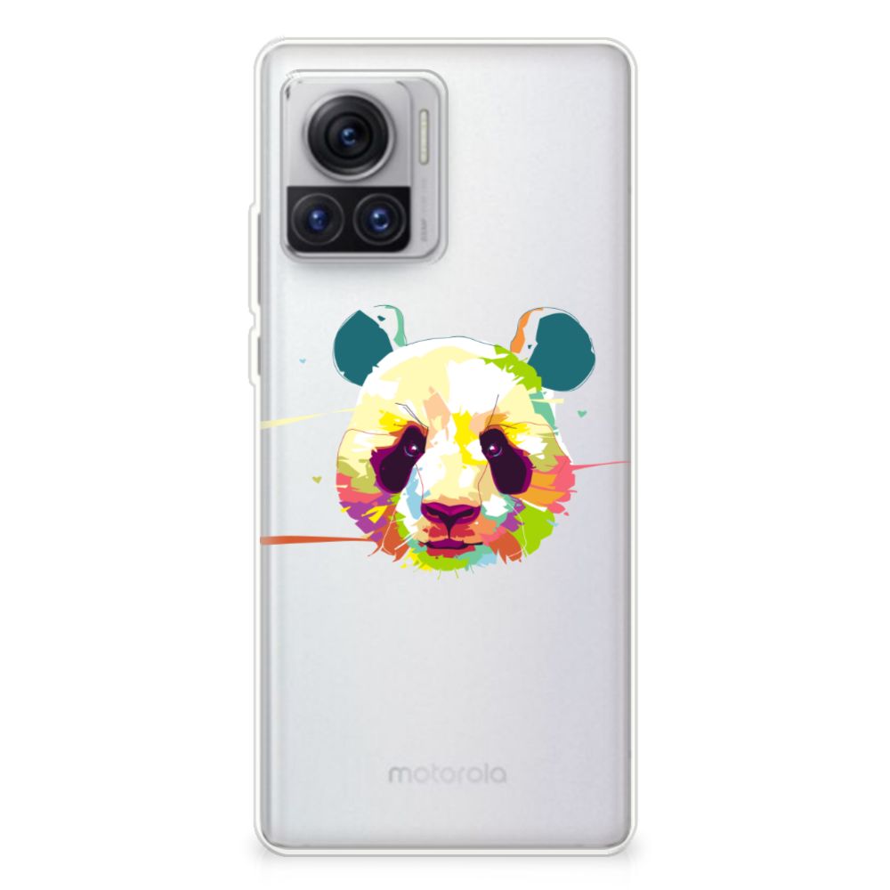 Motorola Moto X30 Pro Telefoonhoesje met Naam Panda Color