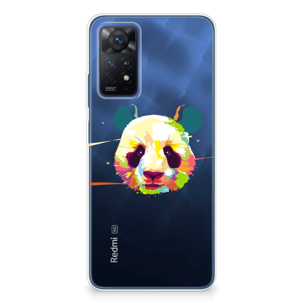 Xiaomi Redmi Note 11 Pro 5G Telefoonhoesje met Naam Panda Color