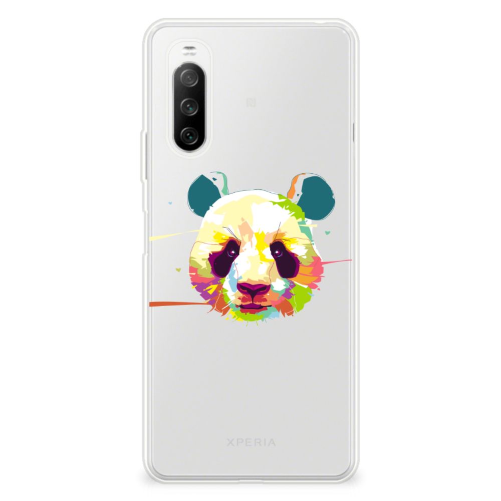 Sony Xperia 10 III Telefoonhoesje met Naam Panda Color